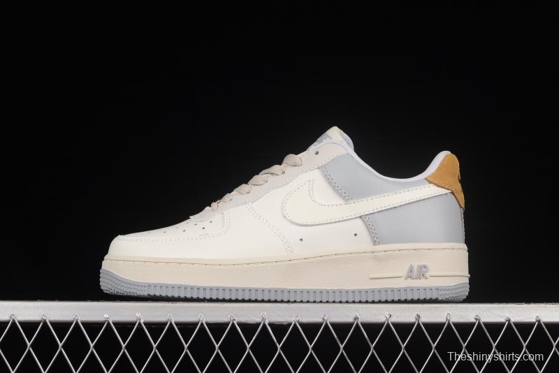 NIKE Air Force 1'07 Low Off-White Brown Low-Top Sports Casual Sneakers CW2288-702