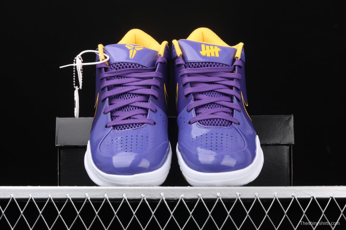 NIKE Zoom Kobe 4 Protro UNDEFEATED Kobe Bryant four generations of joint Zijin Lakers low-top men's basketball shoes CQ3869-500