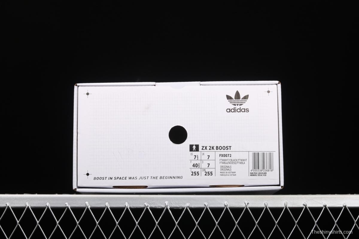 Nasa x Adidas ZX 2K Boost FX0072 joint clover popcorn vintage running shoes