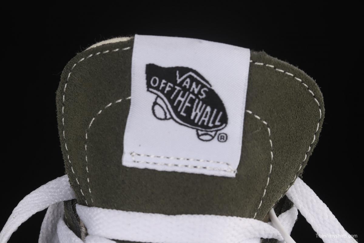 Vans SK8-Hi dark green high-top casual board shoes VN0A4U160FI