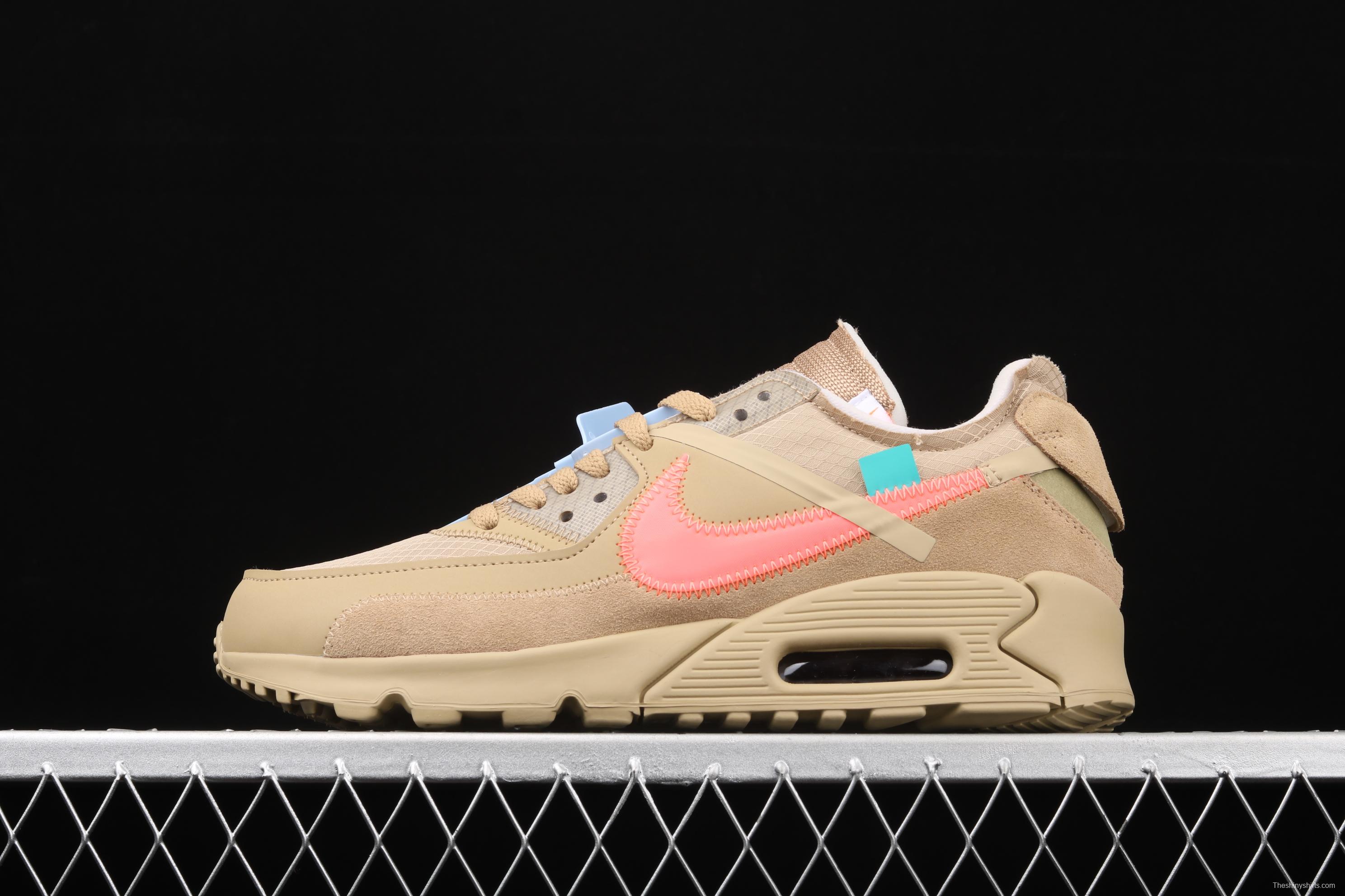 OFF-White x NIKE Air Max 90 OW joint limited edition classic air cushion running shoes AA7293-200