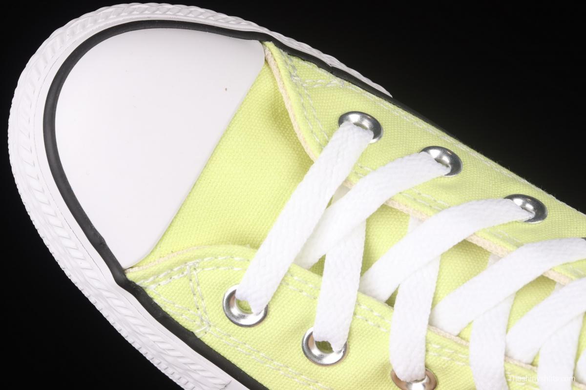 Converse All Star light colors are lemon yellow high top fashionable canvas shoes 170154C