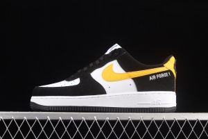 NIKE Air Force 1x 07 Low black, white, yellow hook low top casual board shoes DH7568-002