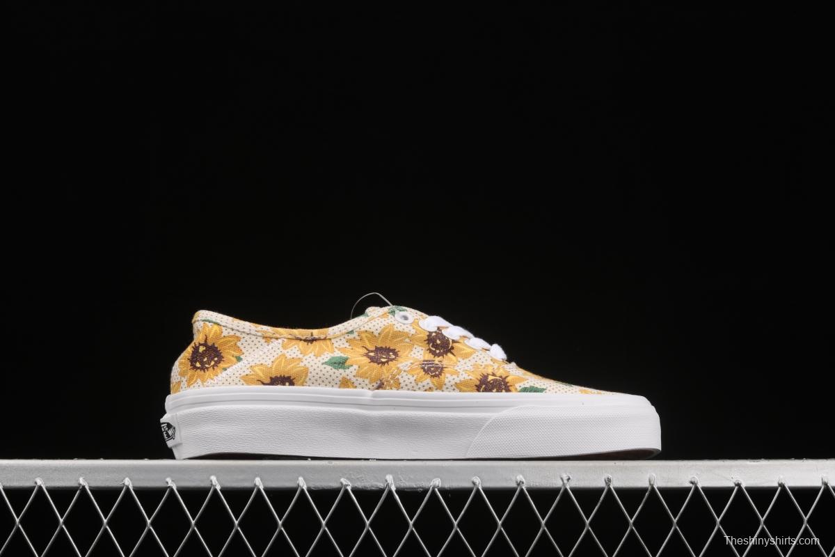 Vans Authentic Vance limited edition daisies printed low-top skateboard shoes VN0A5HYP6SR