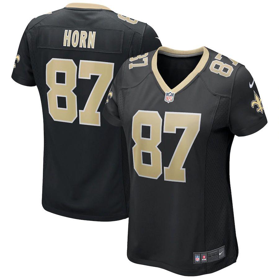 Women's Joe Horn Black Retired Player Limited Team Jersey