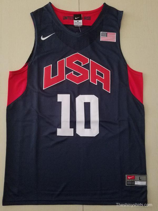 Kobe Bryant 10 Dark Blue USA Basketball Jersey