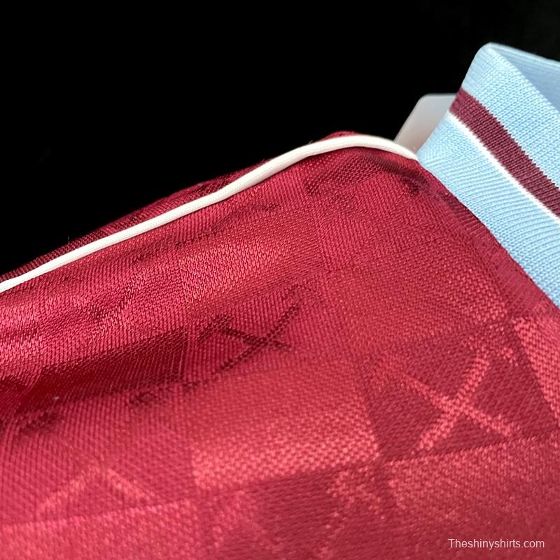 Retro 89/90 West Ham home Soccer Jersey