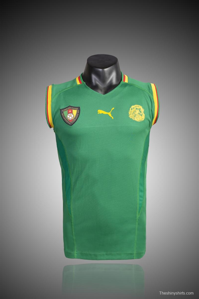 Retro 2002 Cameroon Home Soccer Jersey