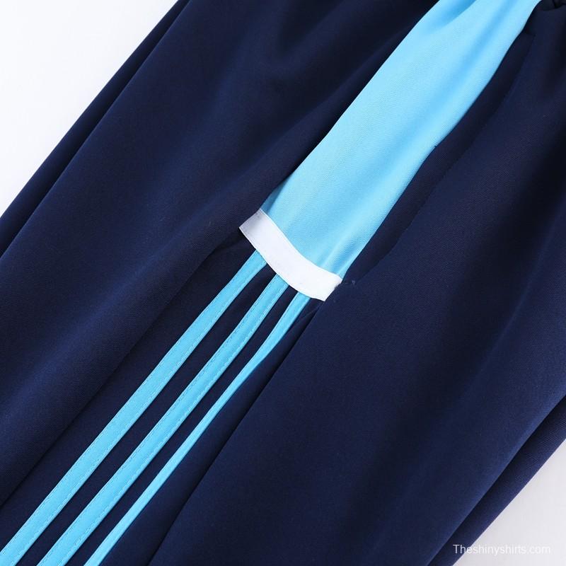 2023 Adidas Black Blue Full Zipper Jacket +Pants