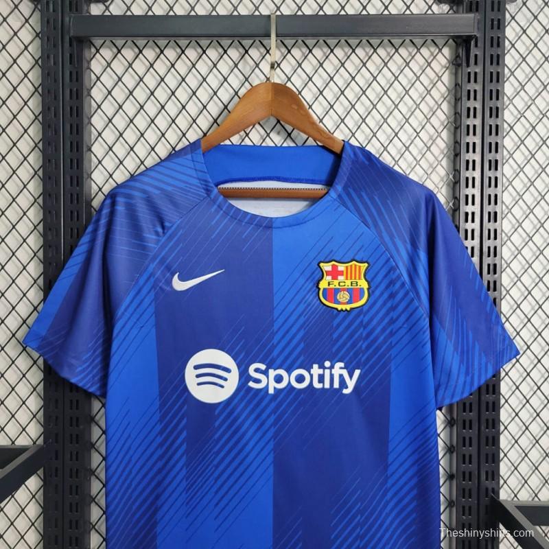 23-24 Barcelona Blue Pre-Match Training Jersey