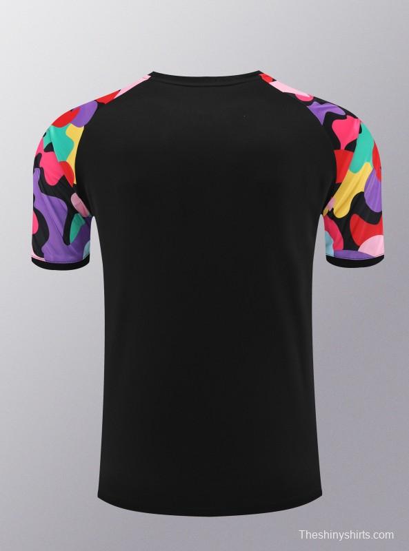 24/25 Manchester United Black Short Sleeve Jeresy+Shorts