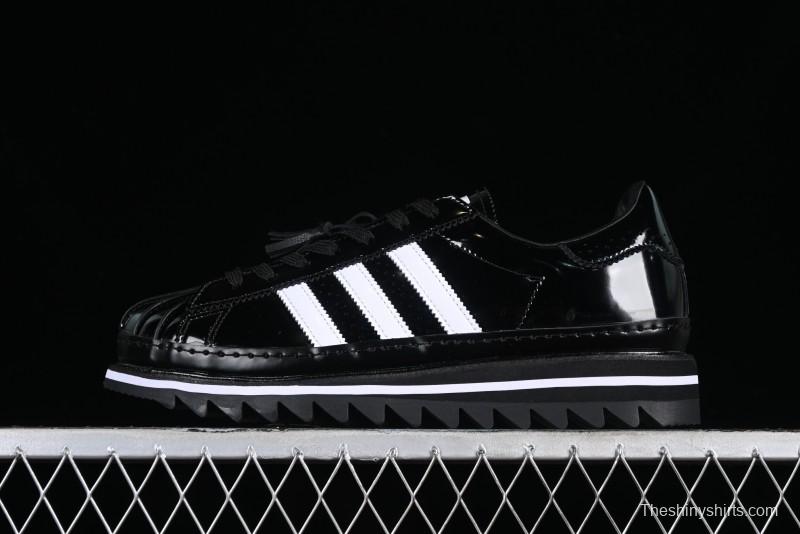Adidas Clot x Superstar IH5953 Preppy Style Leather Sneakers with Shell Toe - IH5953