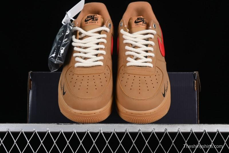 Nike Air Force 1 '07 Low Wheat Color Low-Top Sneakers - FZ7372-300