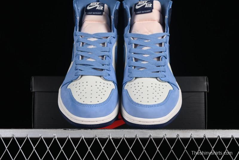 Air Jordan 1 High-Top "First in Flight" Obsidian 2.0  Basketball Shoes