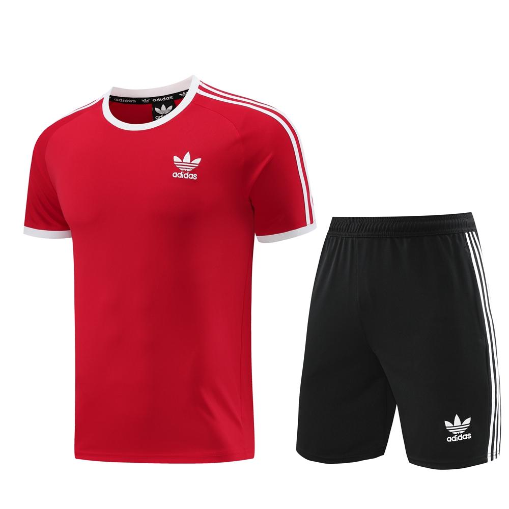 24/25 Adidas Original Red Short Sleeve Jersey+Shorts