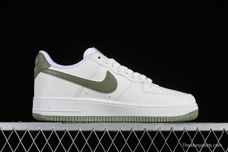 Nike Air Force 1 '07 Low Casual Sneakers in White Green - DV3808-106