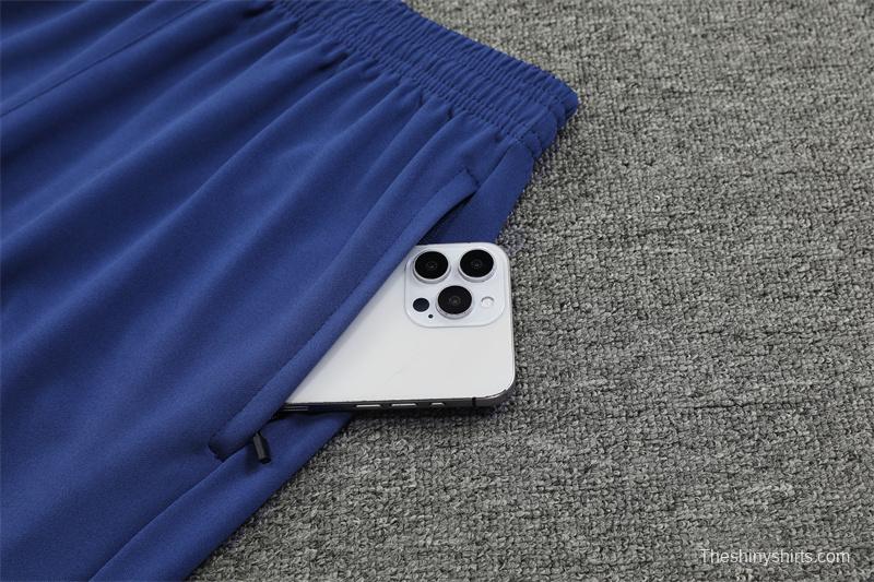 24/25 Manchester City Light Blue Half Zipper Jacket+Long Pants