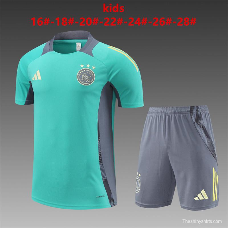 24/25 Kids Ajax Green Short Sleeve Jersey+Shorts