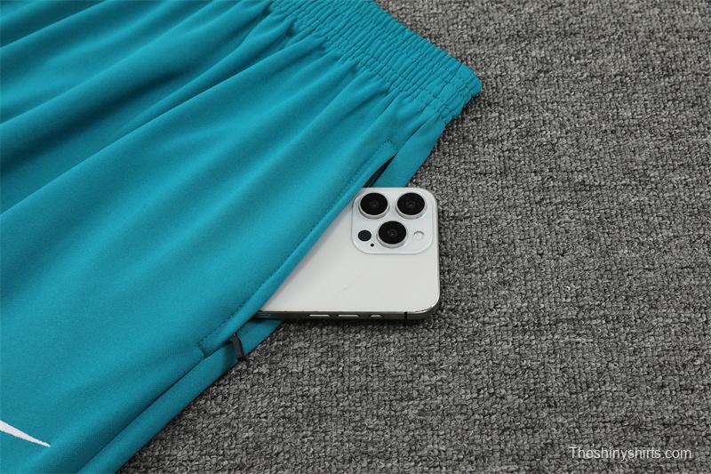 2024 Portugual White Half Zipper Jacket+Long Pants