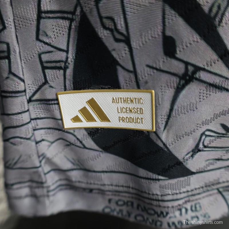 Player Version 2025 Japan National Team Dragon Ball Z Vegeta Grey with Anime Graphic Jersey