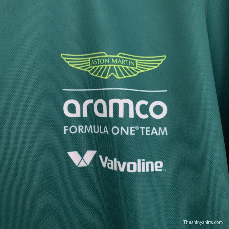 2025 F1 Formula Aston Martin Green ARAMCO #14 T-Shirt