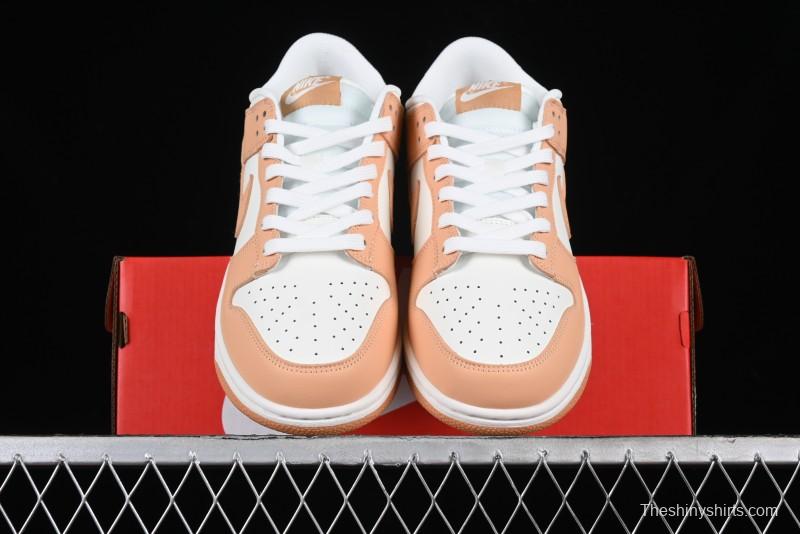 Nike Dunk Low "Harvest Moon" SB Skateboarding Shoes in Beige Orange - DD1503-114