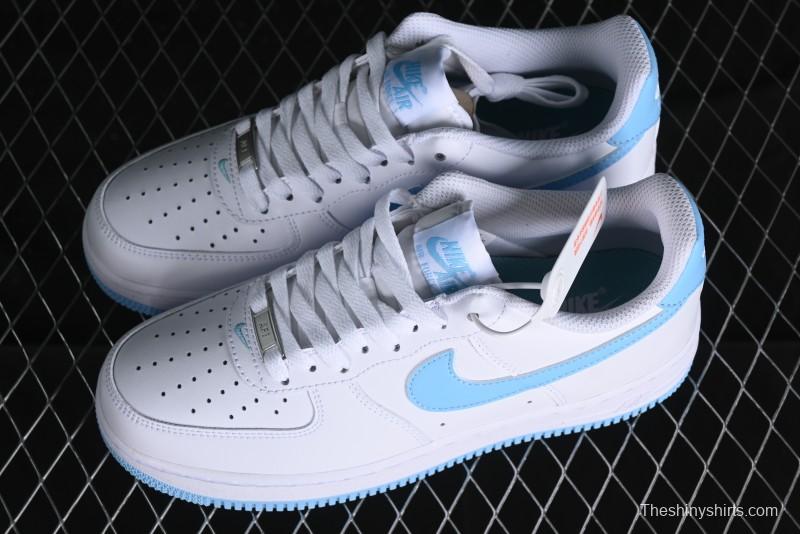 Nike Air Force 1 '07 Low White Blue Casual Sneakers - FQ4296-100