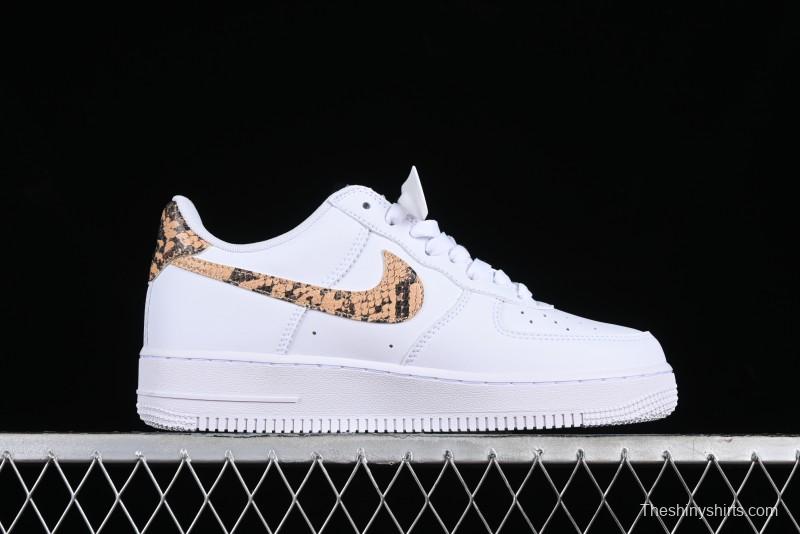 Nike Air Force 1 '07 Low Casual Sneakers with Full-Length Air Cushion - AO1635-100