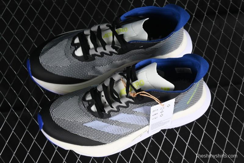 Adidas Adizero Boston 12 M Running Shoes Lightweight Breathable Low-Top with ENERGYROD Carbon Plate - IE8494