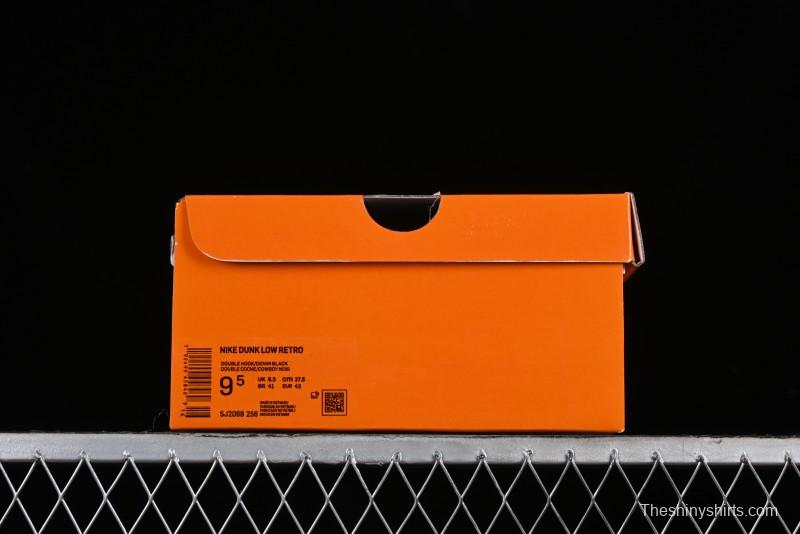 Nike SB Dunk Low LV Collaboration - Black Denim Print Anniversary Custom Low-Top Casual Sneakers - SJ2068-256