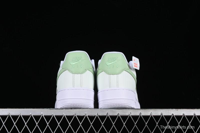 Nike Air Force 1 '07 Low Casual Sneakers with Anime-inspired Green Apple Spray Paint Design - DY8899-002