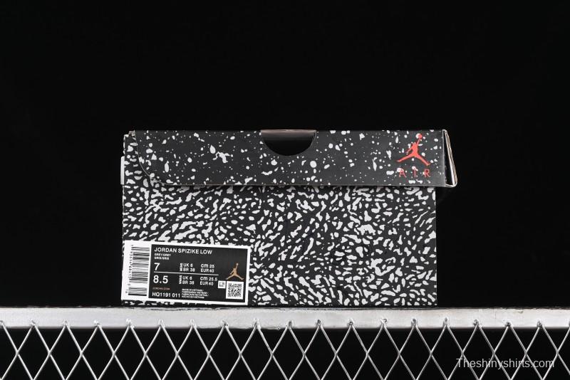 Nike Jordan Spizike Low AJ Hybrid Elements All Black Crackle Casual Sneakers - HQ1191-011