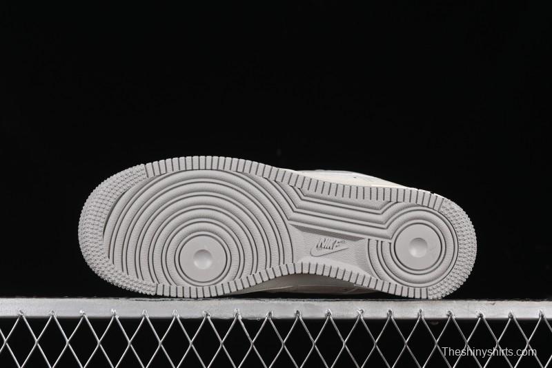 Nike Air Force 1 '07 Low Gucci Collaboration - Beige Grey Linen Casual Sneakers - XZ3398-688