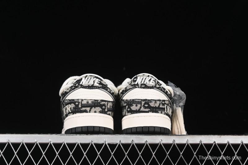 Nike SB Dunk Low Dior Collaboration Anniversary High-End Custom Low-Top Casual Sneakers - SJ2068-286