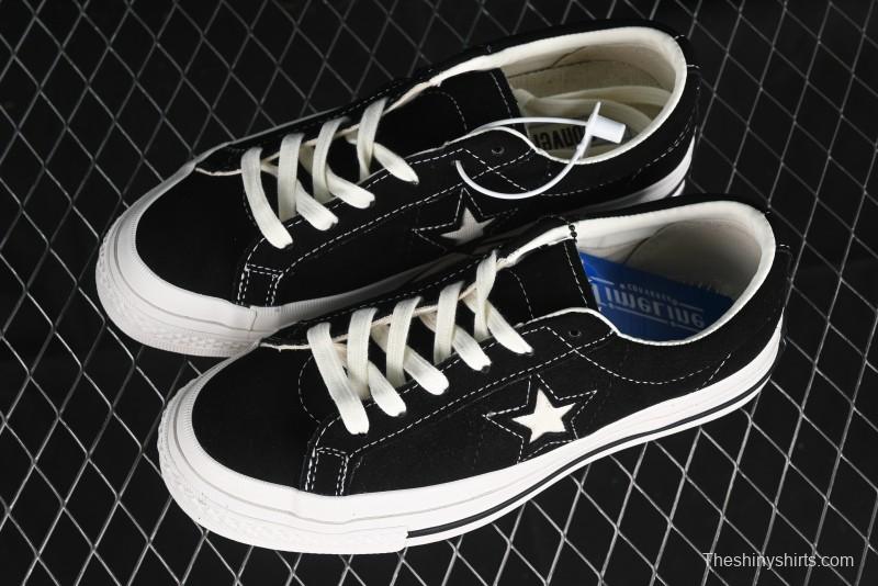 Converse One Star J Vtg Suede Low-Top Casual Sneakers in Retro Black and White - M.C3