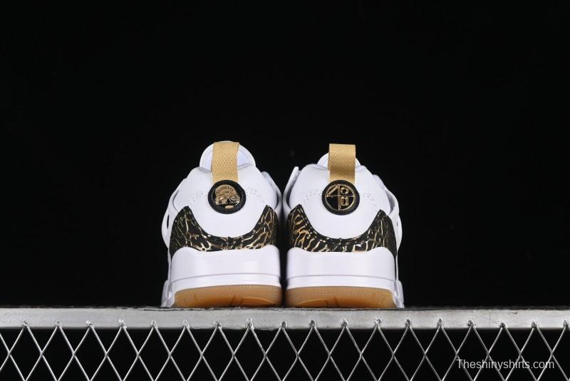 Nike Jordan Spizike Low Casual Shoes with Cracked Leather Design - HJ9019-100