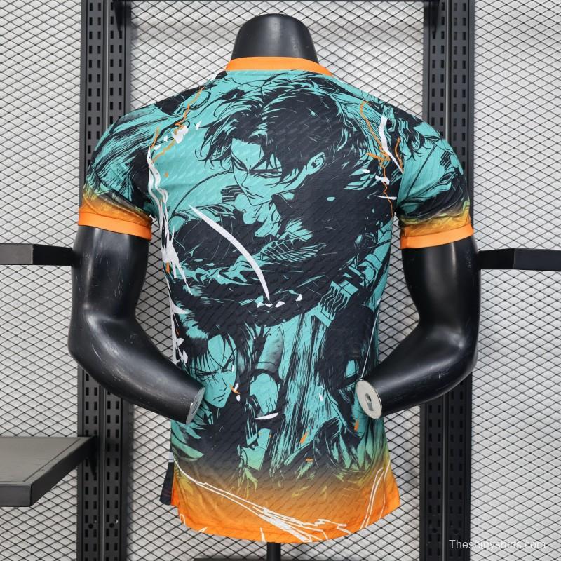 Player Version 2025 Japan Teal with Anime Warrior Jersey