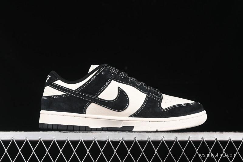 Nike SB Dunk Low SUP Collaboration - Black White Black Swoosh Anniversary Custom Low-Top Casual Skate Shoes - MM1089-020