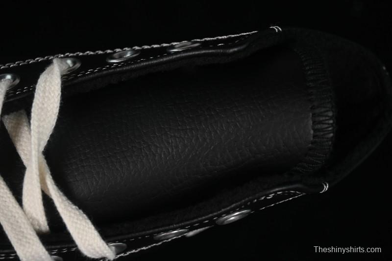 Converse Chuck 70s High Top Canvas Sneakers with Fur Lining in Black & White - A13863C