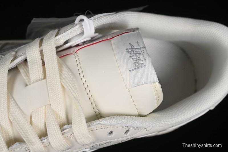 Nike Travis Scott x Fragment Design x Air Jordan 1 Low OG SP AJ1 Retro Sneakers with Reverse Swoosh - SJ2068-115