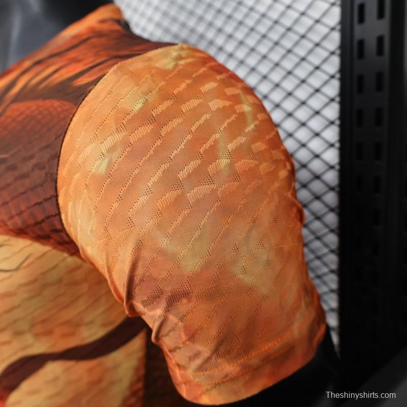 Player Version 25/26 Real Madrid NA ZHA Orange with Dragon Warrior Jersey