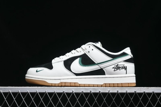 Nike SB Dunk Low Stussy Collaboration - Double Shadow White Hook Anniversary High-End Custom Low-Top Casual Skate Shoes - SF1029-406