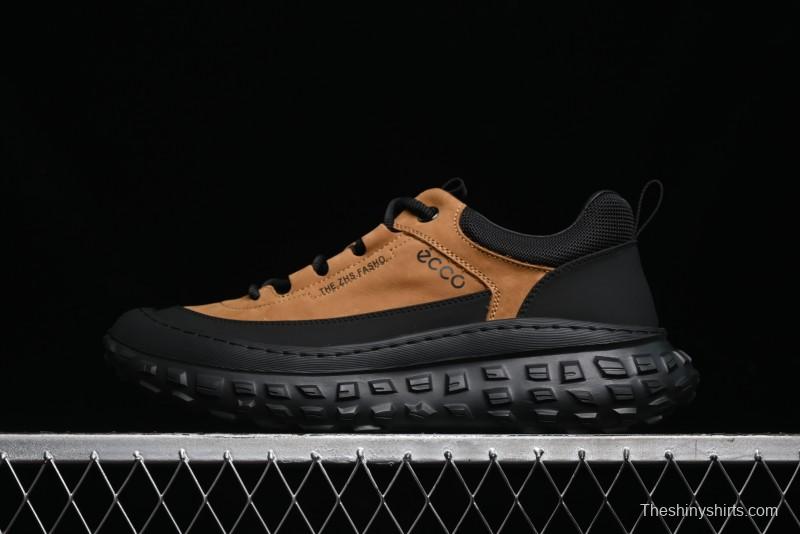 ECCO Offroad Series Lightweight Cushioned Leather Durable Outdoor Hiking Running Shoes - 63513001002