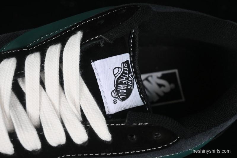 Vans Knu Skool Carbon Grey Black Green Low Top Retro Casual Vulcanized Sneakers - VN000D6CCI2