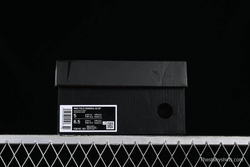 Nike Field General 82 Casual Sneakers with Classic Black and White Colorway - FQ8762-001