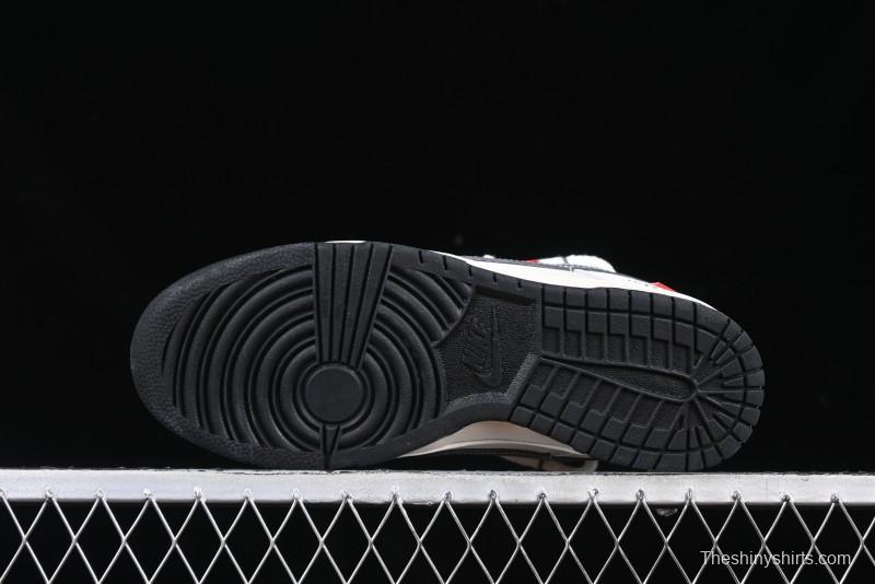 Nike SB Dunk Low The North Face x Supreme Collaboration Light Gray Hook Anniversary Custom Low-Top Casual Skate Shoes - YX5066-230