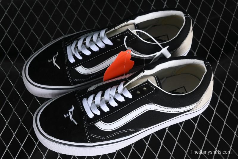 Vans Buzz Old Skool Peace Dove Classic Canvas Patchwork Low-Top Skate Shoes - VN000CR5BPB