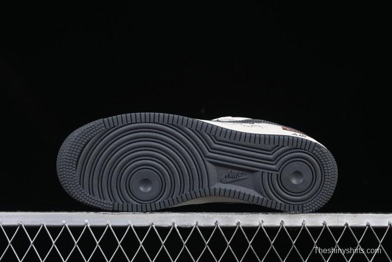 Nike Air Force 1 '07 Low Gucci Collaboration Beige Grey Pattern Low-Top Casual Sneakers - XZ6188-723