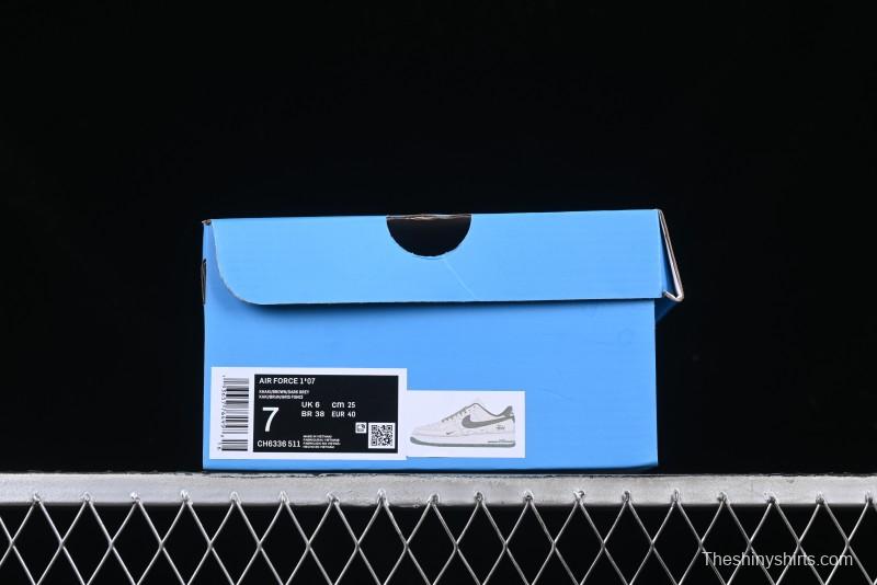 Nike Air Force 1 '07 Low Stussy Collaboration Green Suede Swoosh Low-Top Casual Sneakers - CH6336-511