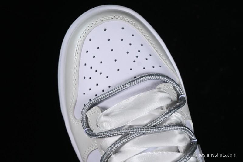 Nike Dunk Low SB Casual Sneakers with Deconstructed Laces and Ribbon Bow Design - DH9765-102